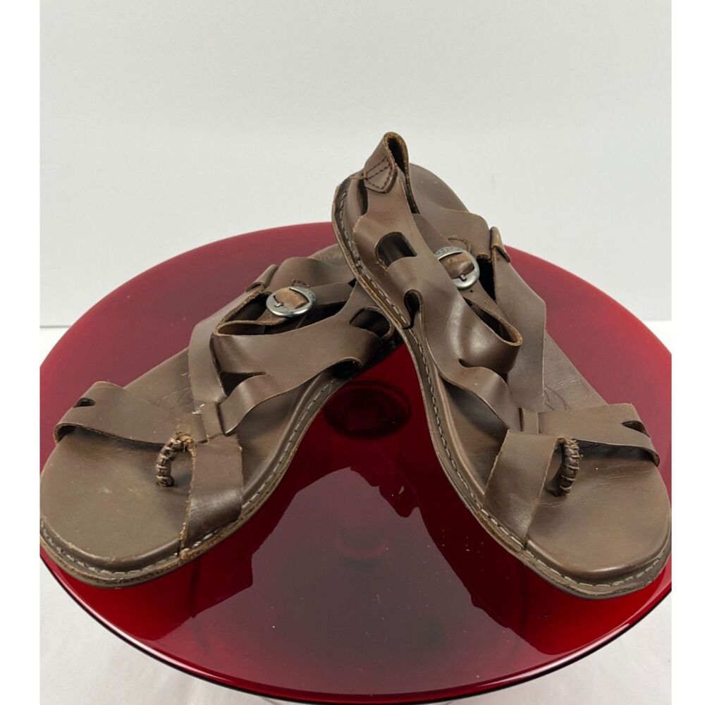 Keen Ladies Brown Leather Sandals Size 7 EUC Model 1010281